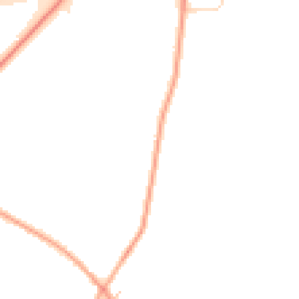 Daytime road noise heatmap for PE34 4QQ