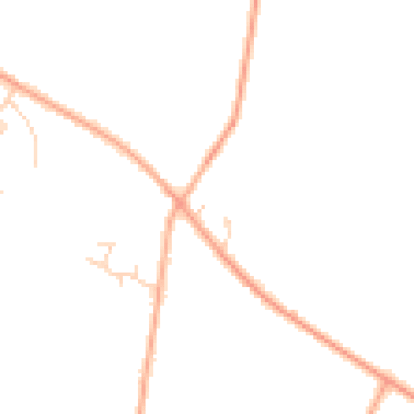 Daytime road noise heatmap for PE34 4QU