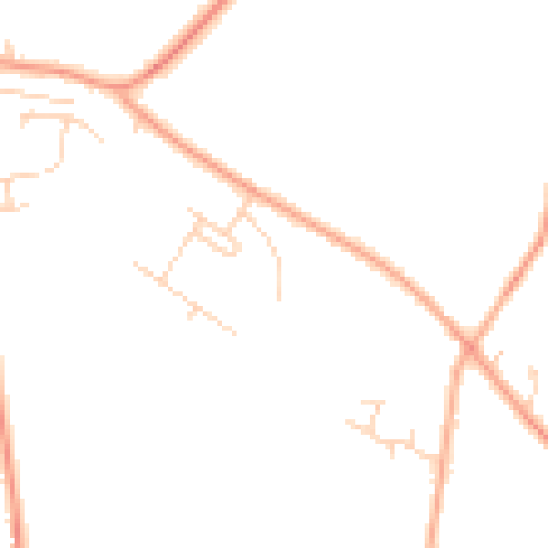 Daytime road noise heatmap for PE34 4QW