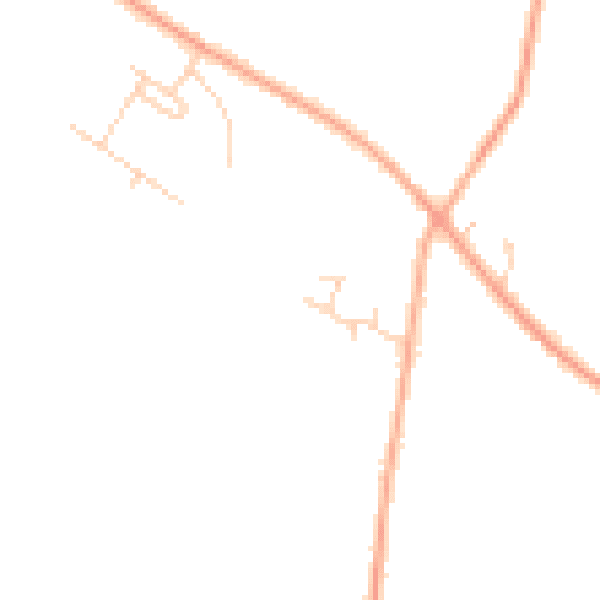 Daytime road noise heatmap for PE34 4RJ