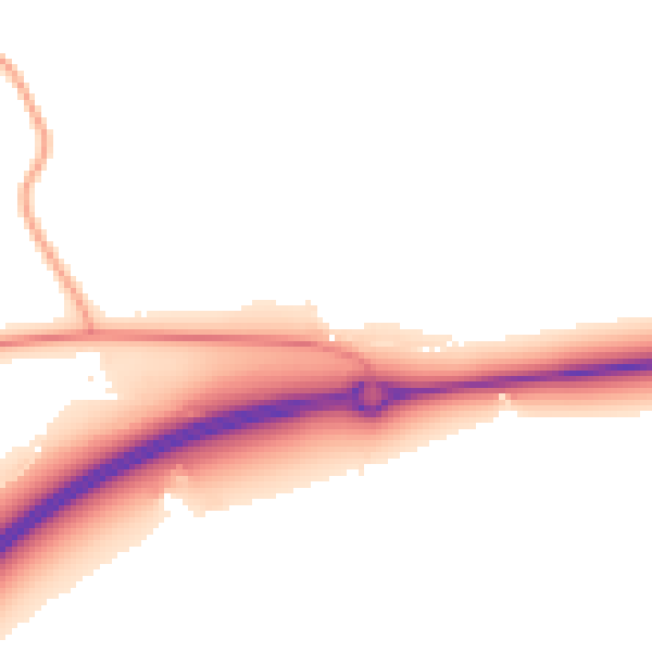 Daytime road noise heatmap for PE34 4SD