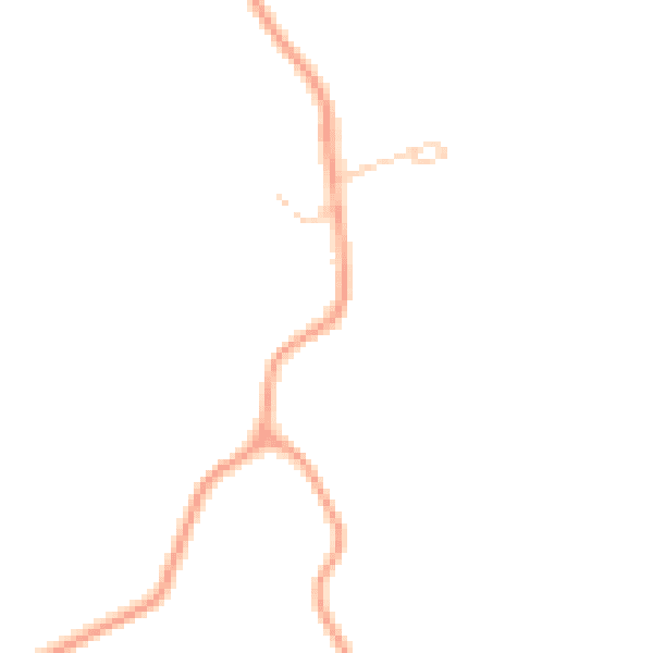 Daytime road noise heatmap for PE34 4SJ