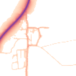 Daytime road noise heatmap for PE38 0JL