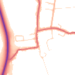 Daytime road noise heatmap for PE38 0NA