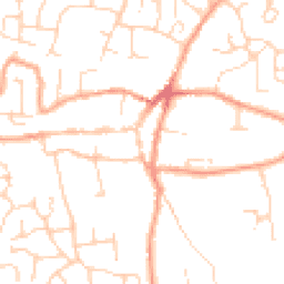 Daytime road noise heatmap for PE38 9DA