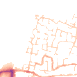 Daytime road noise heatmap for PE38 9HE
