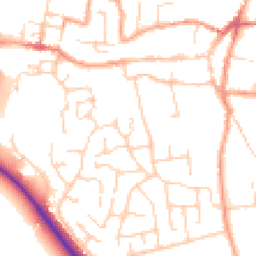 Daytime road noise heatmap for PE38 9SP