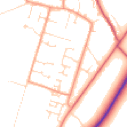 Daytime road noise heatmap for PE6 0AG