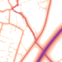 Daytime road noise heatmap for PE6 0AL