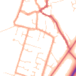 Daytime road noise heatmap for PE6 0AR