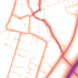 Daytime road noise heatmap for PE6 0AW