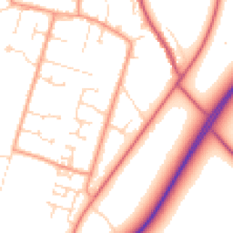Daytime road noise heatmap for PE6 0BA