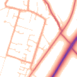 Daytime road noise heatmap for PE6 0BB
