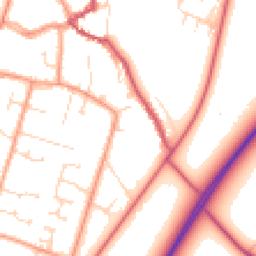 Daytime road noise heatmap for PE6 0BD