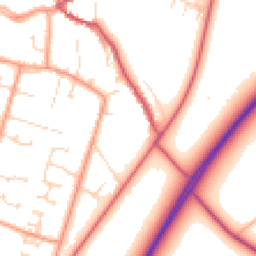 Daytime road noise heatmap for PE6 0BF