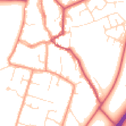 Daytime road noise heatmap for PE6 0BL