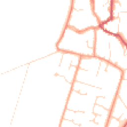 Daytime road noise heatmap for PE6 0BT