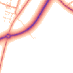 Daytime road noise heatmap for PE6 0BZ