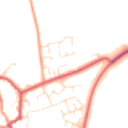 Daytime road noise heatmap for PE6 0JF