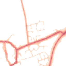 Daytime road noise heatmap for PE6 0JY