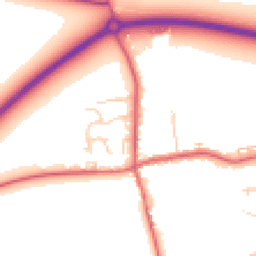 Daytime road noise heatmap for PE6 0QP