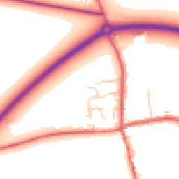 Daytime road noise heatmap for PE6 0QS
