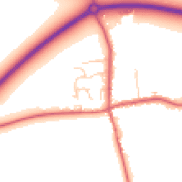 Daytime road noise heatmap for PE6 0QT