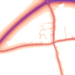 Daytime road noise heatmap for PE6 0QX