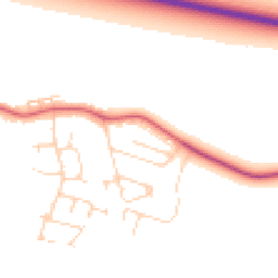 Daytime road noise heatmap for PE6 0RZ