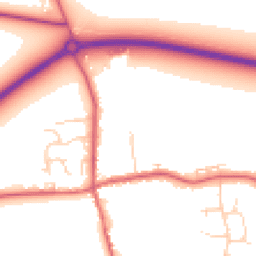 Daytime road noise heatmap for PE6 0TT