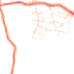 Daytime road noise heatmap for PE6 0TU