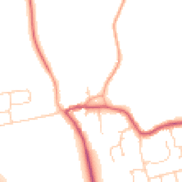 Daytime road noise heatmap for PE6 7JN