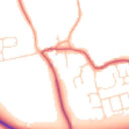 Daytime road noise heatmap for PE6 7LR