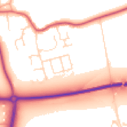 Daytime road noise heatmap for PE6 7NA