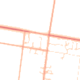 Daytime road noise heatmap for PE6 7QY