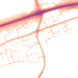 Daytime road noise heatmap for PE6 7TB