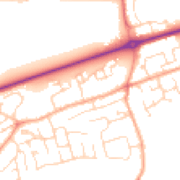 Daytime road noise heatmap for PE6 7US