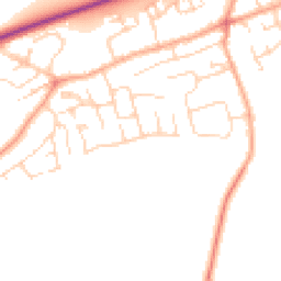 Daytime road noise heatmap for PE6 7XH