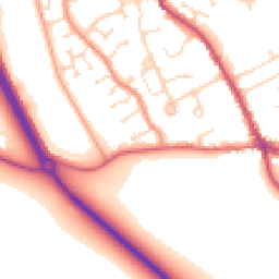 Daytime road noise heatmap for PE6 8BL
