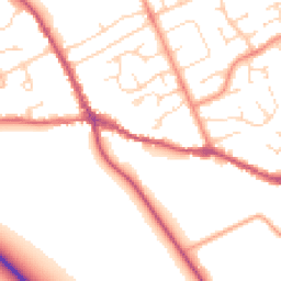 Daytime road noise heatmap for PE6 8EB