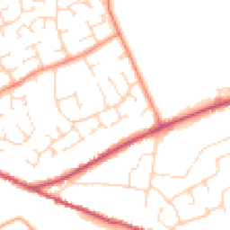 Daytime road noise heatmap for PE6 8EZ
