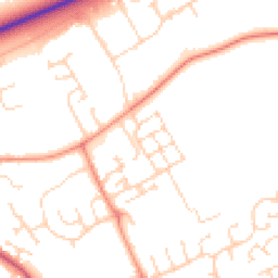 Daytime road noise heatmap for PE6 8FN