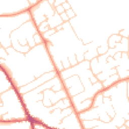 Daytime road noise heatmap for PE6 8JD