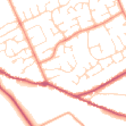 Daytime road noise heatmap for PE6 8JN