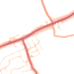 Daytime road noise heatmap for PE6 8NY