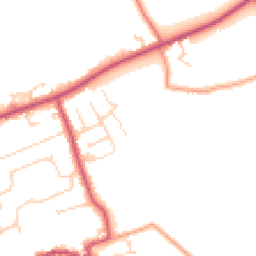 Daytime road noise heatmap for PE6 8NZ