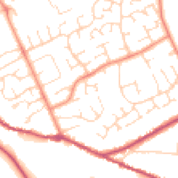 Daytime road noise heatmap for PE6 8RY