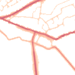 Daytime road noise heatmap for PE6 9AB