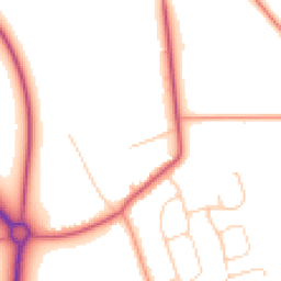 Daytime road noise heatmap for PE6 9AL