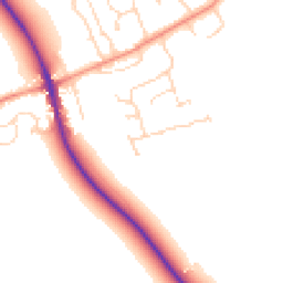 Daytime road noise heatmap for PE6 9AX